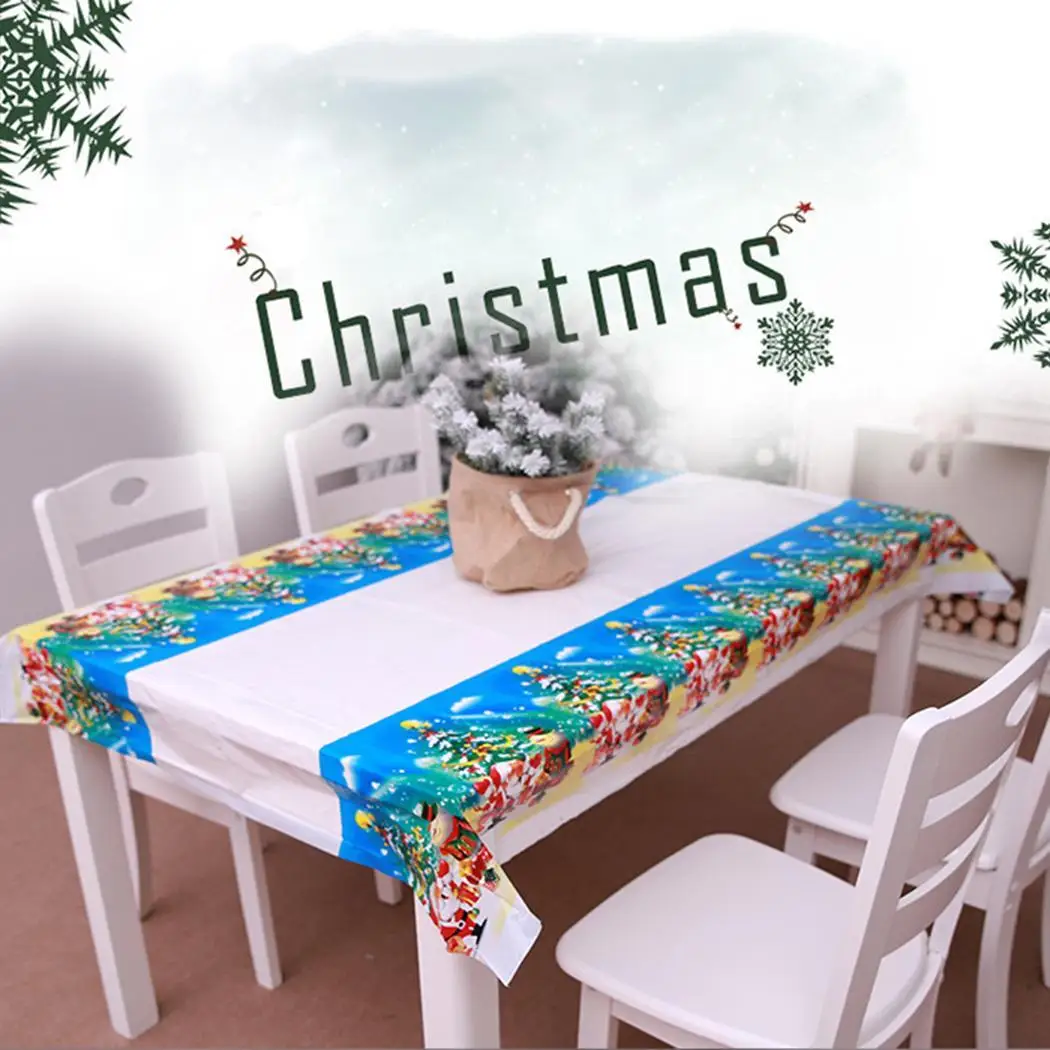

Waterproof Disposable Tablecloth Square Shape Table Cloth Christmas, None Decor Christmas Party Prints Gift