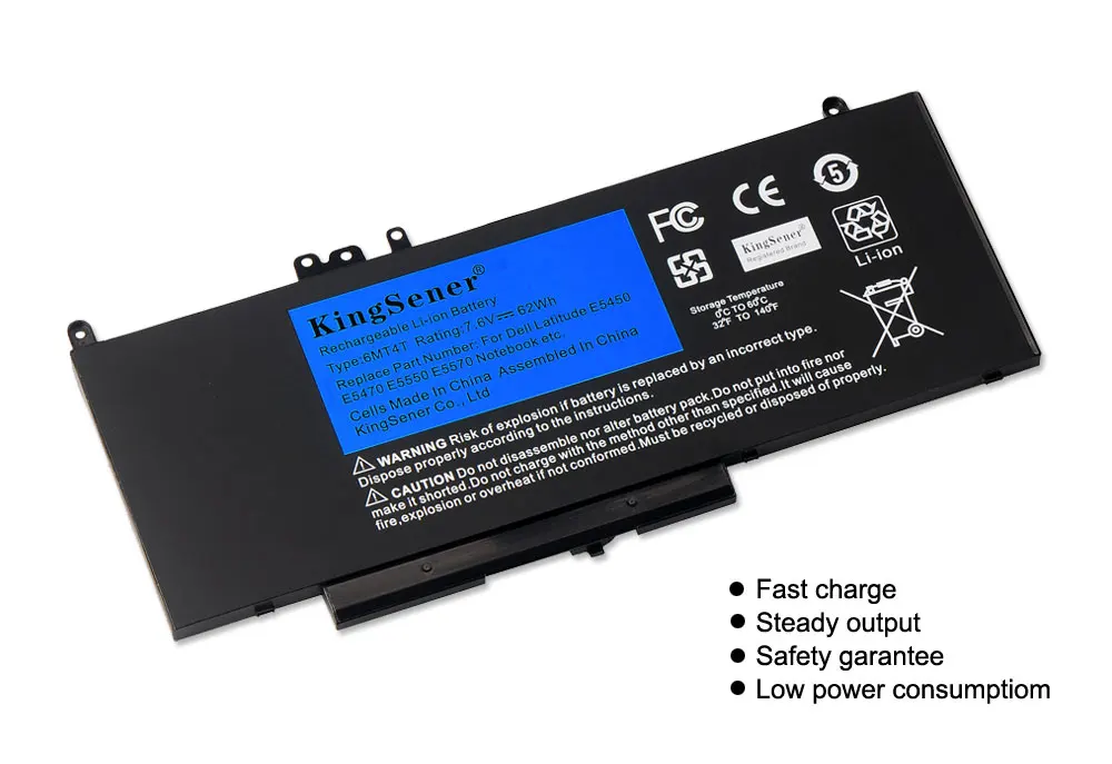KingSener New 6MT4T Laptop Battery For Dell Latitude E5450 E5470 E5550 E5570 Notebook 15.6\