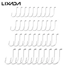 Lixada 10 шт./лот рыболовный крючок из нержавеющей стали с прямым углом, Колючая морской пресноводный рыболовный крючок для рыбалки