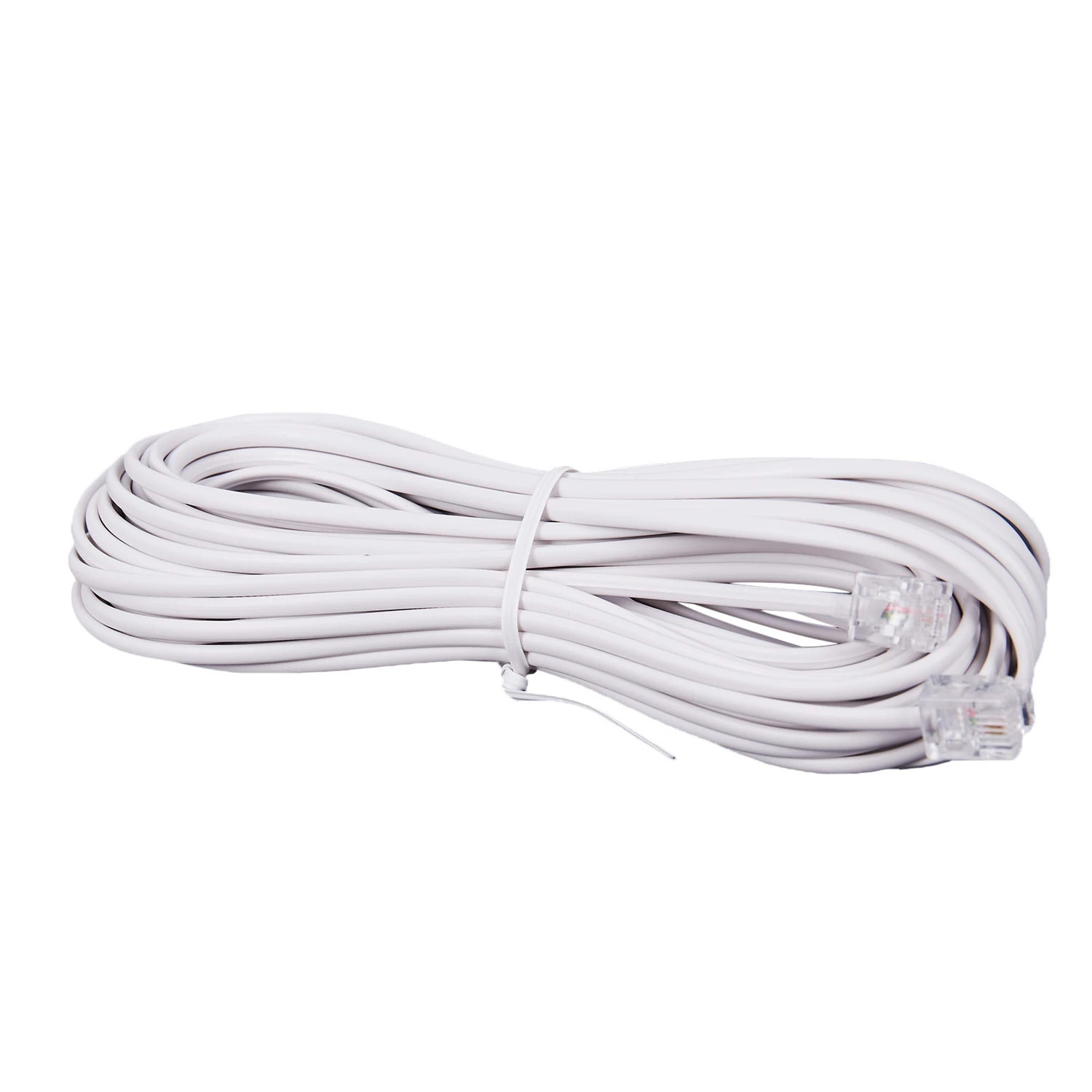 

1pcs 10m RJ11 Telephone Connector Extension Cable White