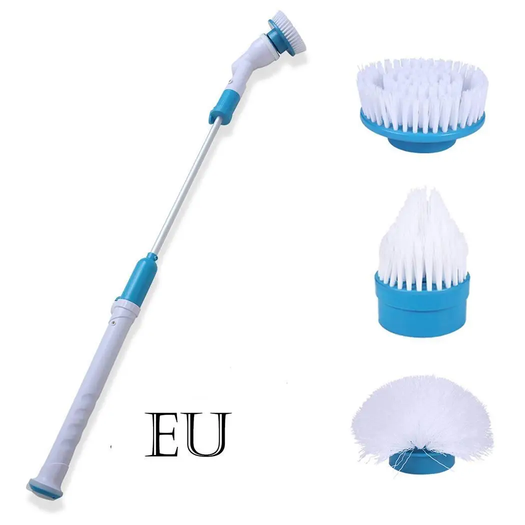 

Electric Wireless Charging Scrub Cleaning Brush Adjustable Long Home 8-10h Handle 4000mA Blue Brush 3.15W
