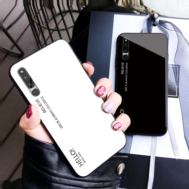 

Градиентный чехол для телефона из закаленного стекла для Huawei Honor Magic 2