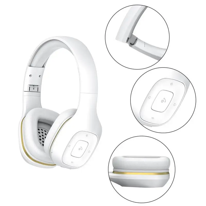 Беспроводная bluetooth гарнитура автоматически складные наушники HIFI бас черный