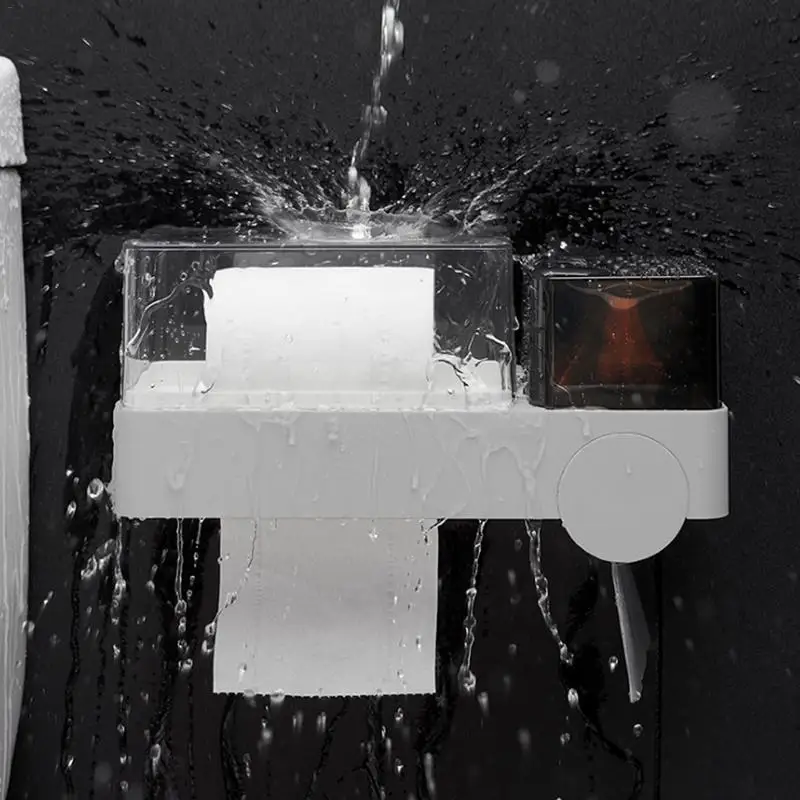فيديو الشريط المناديل الصحية التخزين ورقة منشفة رف للماء سلس ملصقات متعددة الوظائف الأنسجة ورقة كرتون المرحاض مربع