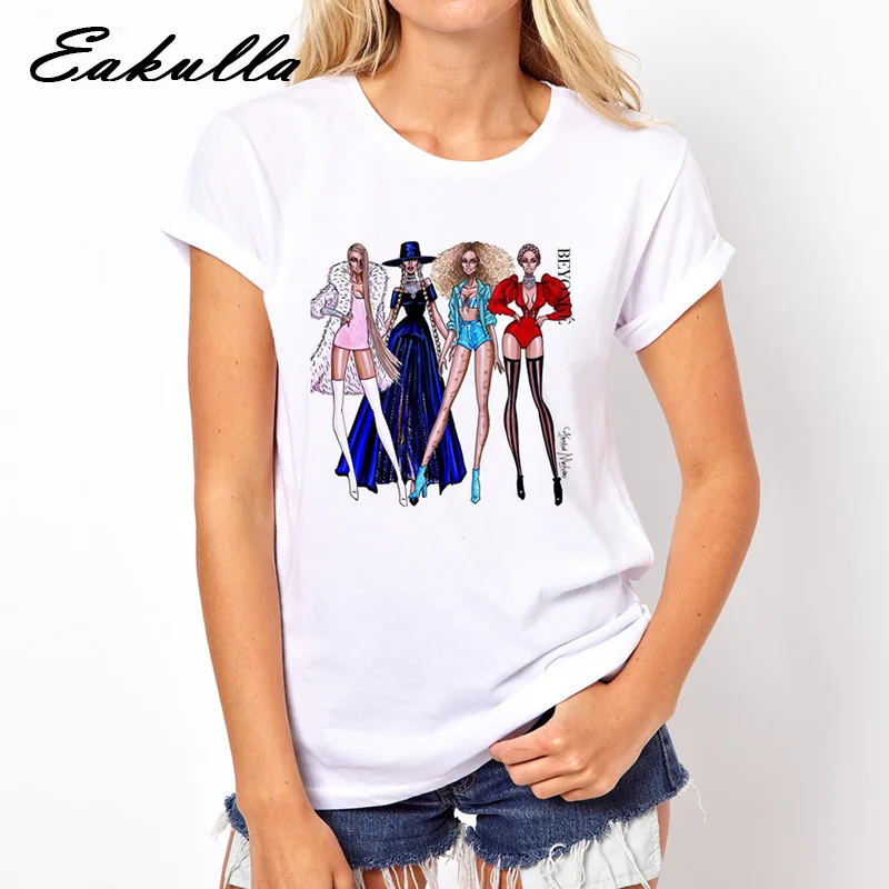Фото Eskulla 2019 модная классная женская футболка с принтом белая хлопковая Женская Eskulla 2019 модная классная женская футболка с принтом белая хлопковая Женская