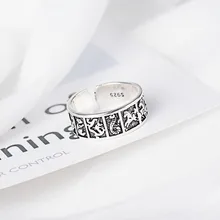 2020 nueva oferta de moda tibetano Retro de estilo chino doce Animal del Zodíaco y mujeres Apertura de tamaño variable anillos de regalo de la joyería