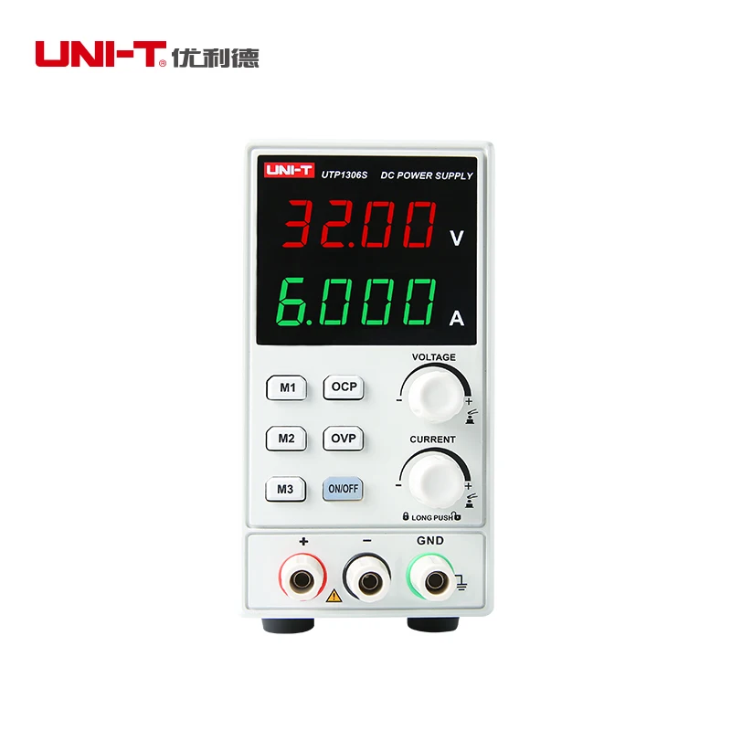 US $97.99 UNI T UTP1306S SingleChannel Linear DC Power Supply Stabilized Voltage 32V6A 4bits Display Over CurrentVoltageTemp Protect