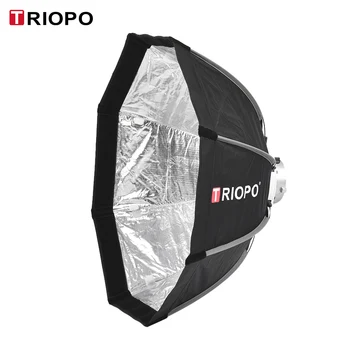 

TRIOPO 65cm Foldable 8-Pole Softbox w/ Soft Cloth Carrying Bag for Godox V860II TT600 TT685 YN560 III IV TR-988 Flash Speedlite