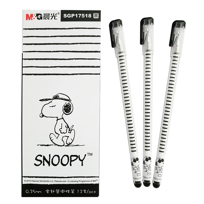 

SIXONE 12 Suits Rogue Dog Series Transparent Tube Full Needle Neutral Pen Very Fine Kawaii Cartoon Simple Style Student Supplies