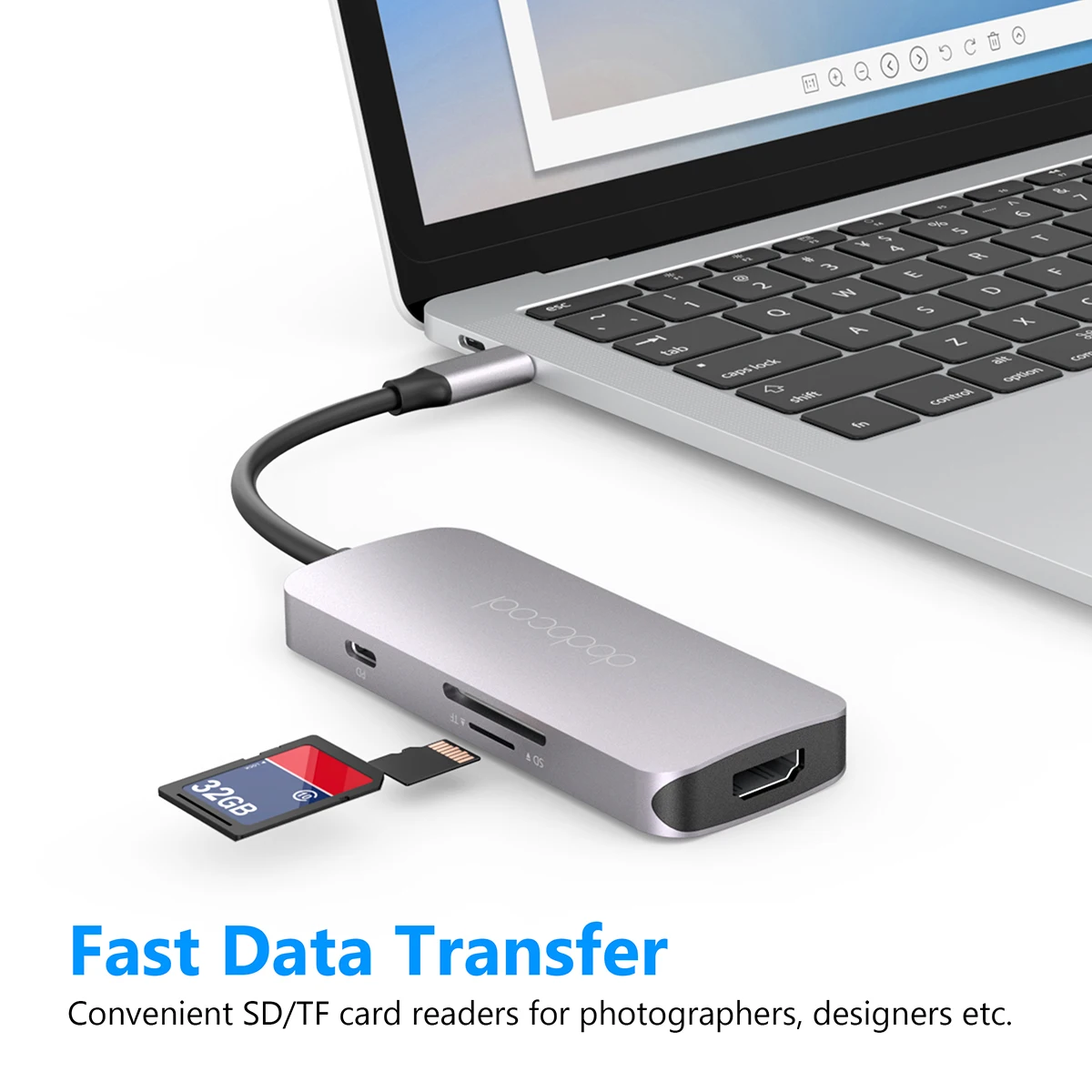Многофункциональный концентратор dodocool 7 в 1 для MacBook Pro usb хаб с 3 портами USB 0 4K HD