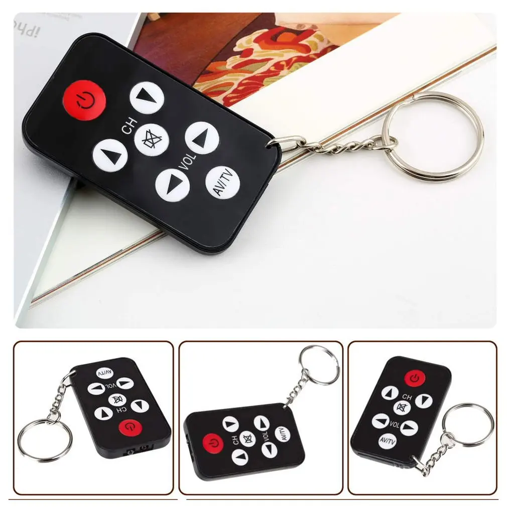 

Kebidu Mini Universal Remote Control Infrared IR TV Set 7 Keys Television 433MHz RF Remote Controller Keychain Key Ring Easily