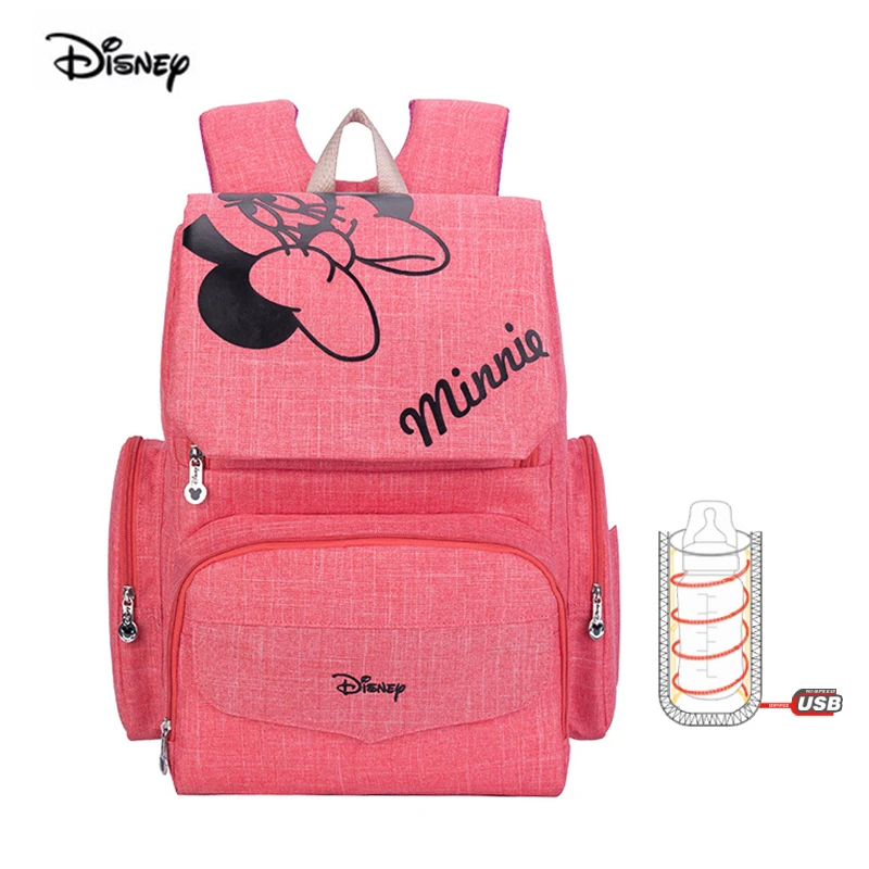 Disney Usb Heating Insulation Baby Mommy Bag Multifunctional Minnie