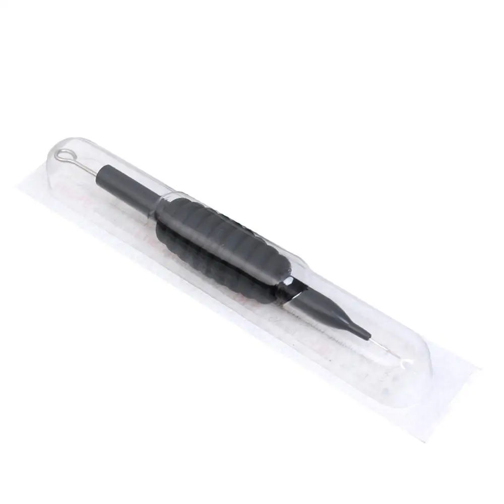 Pretas da Agulha Descartáveis da Tatuagem Apertos com Agulhas & do Tubo da Tatuagem do Aperto do Silicone dos Pces Pontas - 4 Tubos 30 rl 19mm 3 6 Cheap Biqueiras