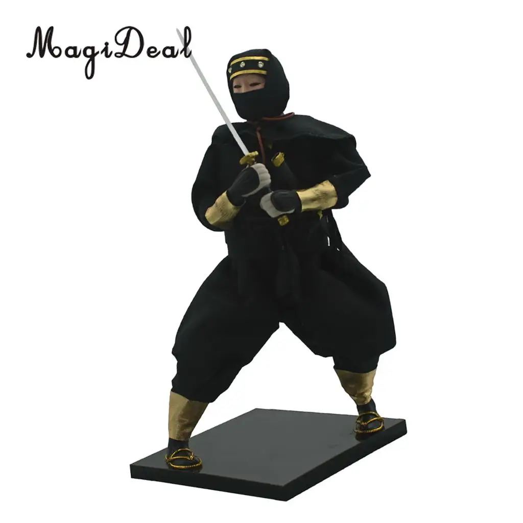 30cm Post-Modern Japanese Samurai Ninja Male Doll Oriental Desk Ornament
