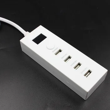 

100pcs 4A 4 Ports USB Charger with LED Light Display for Iphone 6 6s SE Samsung S7 Edge Lg Camera Wall Fast Charger