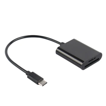 

USB Type C Card Reader,USB 3.0 2-in-1 Card Reader Work SD Card/Micro SD Card/TF Card for MacBook Pro Samsung Galaxy S9 S8 Note