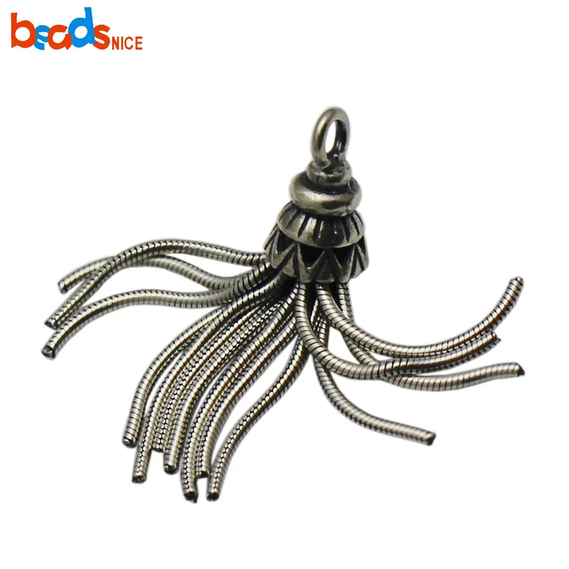 Beadsnice тайский серебряный кулон с кисточкой для ожерелья Diy изготовления