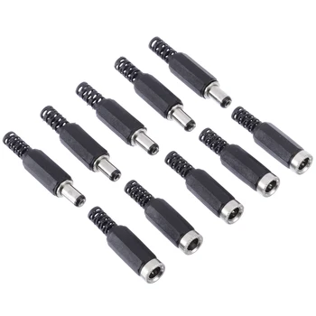 

5 set DC5521 2.1mm x 5.5mm Female Male DC Power Plug Adapter DC Power Female Plug Jack Adapter Connector Male Plug Socket