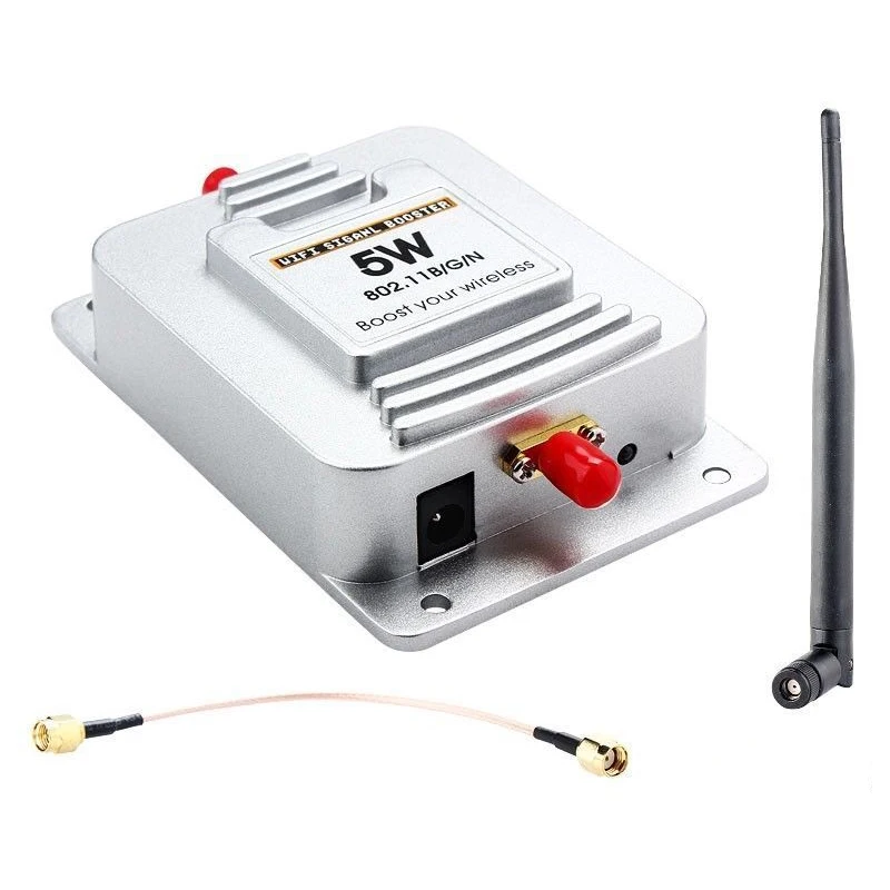 

WiFi 5W WIFI 37dBm Wireless Broadband Amplifier 2.4GHz Router Signal Booster US Plug