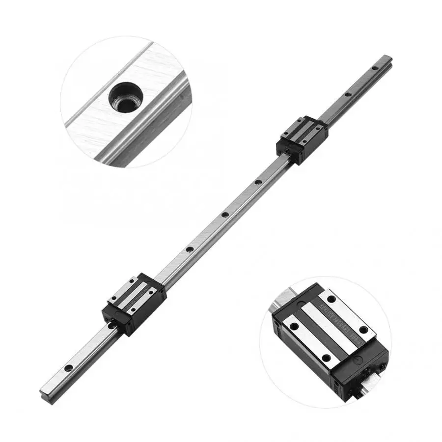 

2pcs HGR15-600mm Linear Rail Guide Rail & 4pcs Carriage Slide Block linear rails and bearings geleiderail