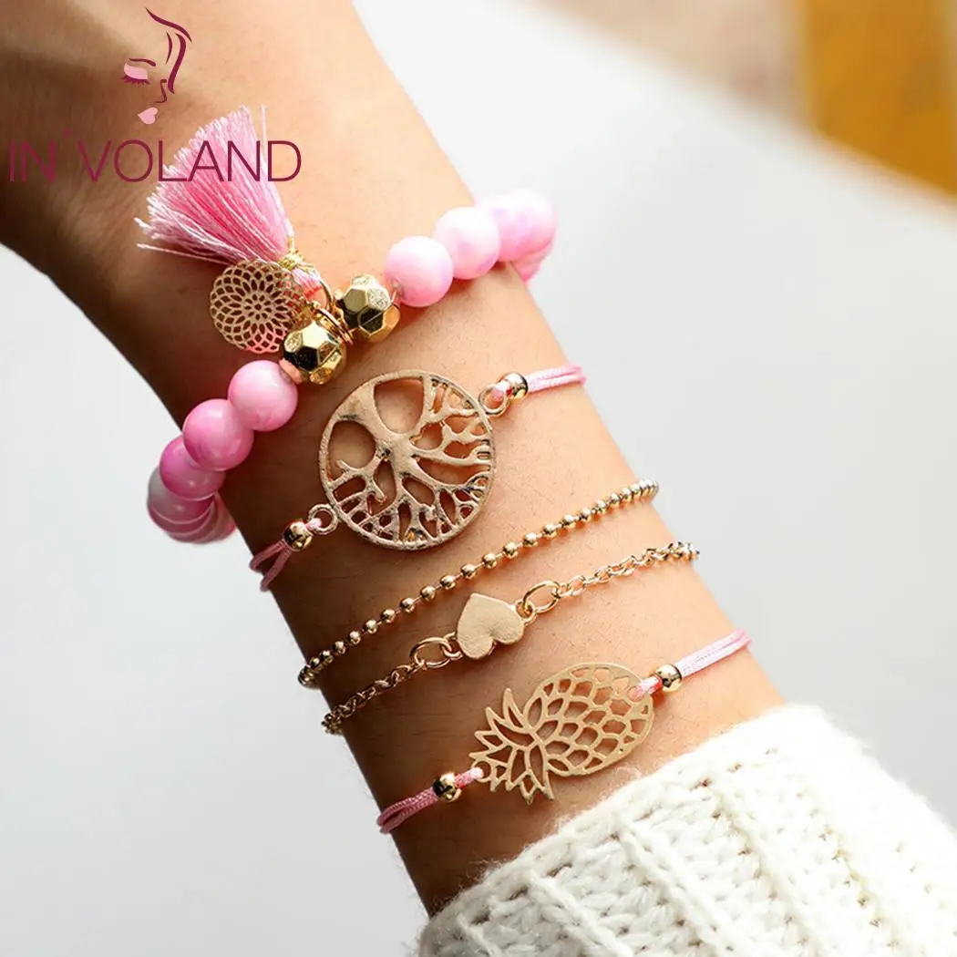 Модные женские туфли браслет из бусин многослойный вечерние 16 26 см/6 3 10 2 inch набор