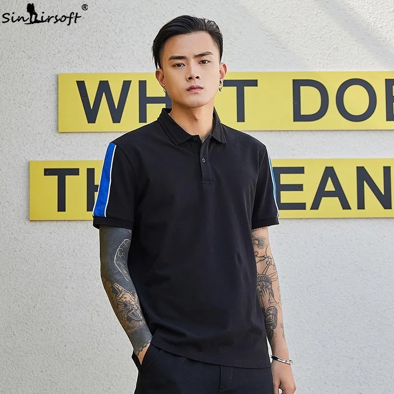 

Free Shipping Summer Homme Tshirt Men Business Causal Solid Color Short Sleeve Striped Shirt Brand Pure Cotton Top Tees