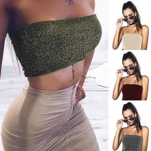 Новинка, женские пляжные Топы без бретелек, укороченный топ, блестки пайетки, блестящая Русалка, сексуальная клубная одежда, Майки