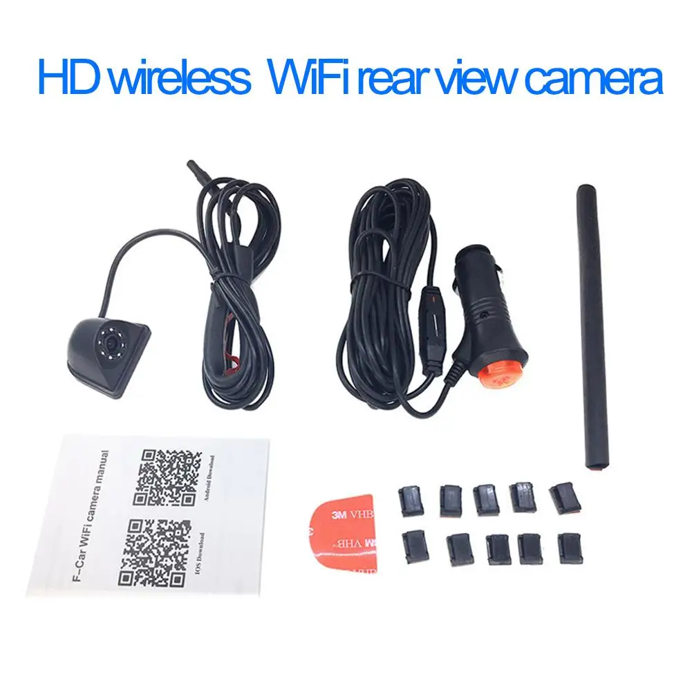 

Mini DC 12V WIFI Reversing Camera High-definition Night Vision Car Dash Cam Waterproof Driving Recorder For IPhone Android