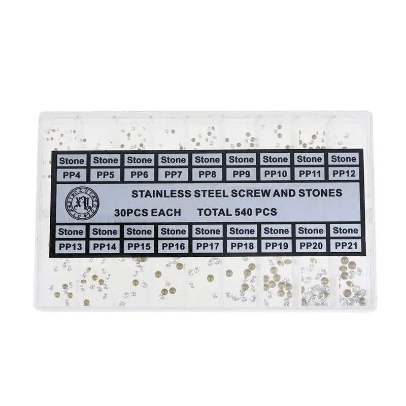 

Watch Stainless Steel Screws and Stones Rhinestones Clock Decor Repair Tool