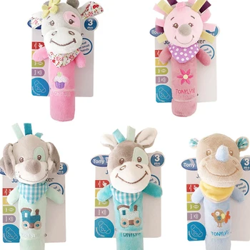 

Baby Rattle Plush Toy Infant Crib Hanging Toy Animal Hand Bells Plush Babies Unique Travel Hanging Rattle Plush Toys