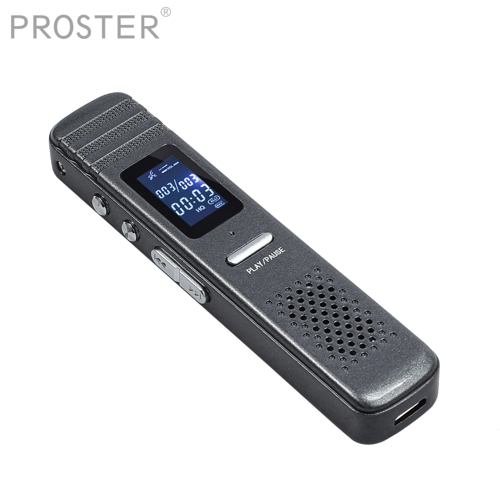 

PROSTER 8GB Voice Recorder USB Professional 96 Hours Dictaphone Digital Audio Voice Recorder With VAR/VOR Built-in Microphone