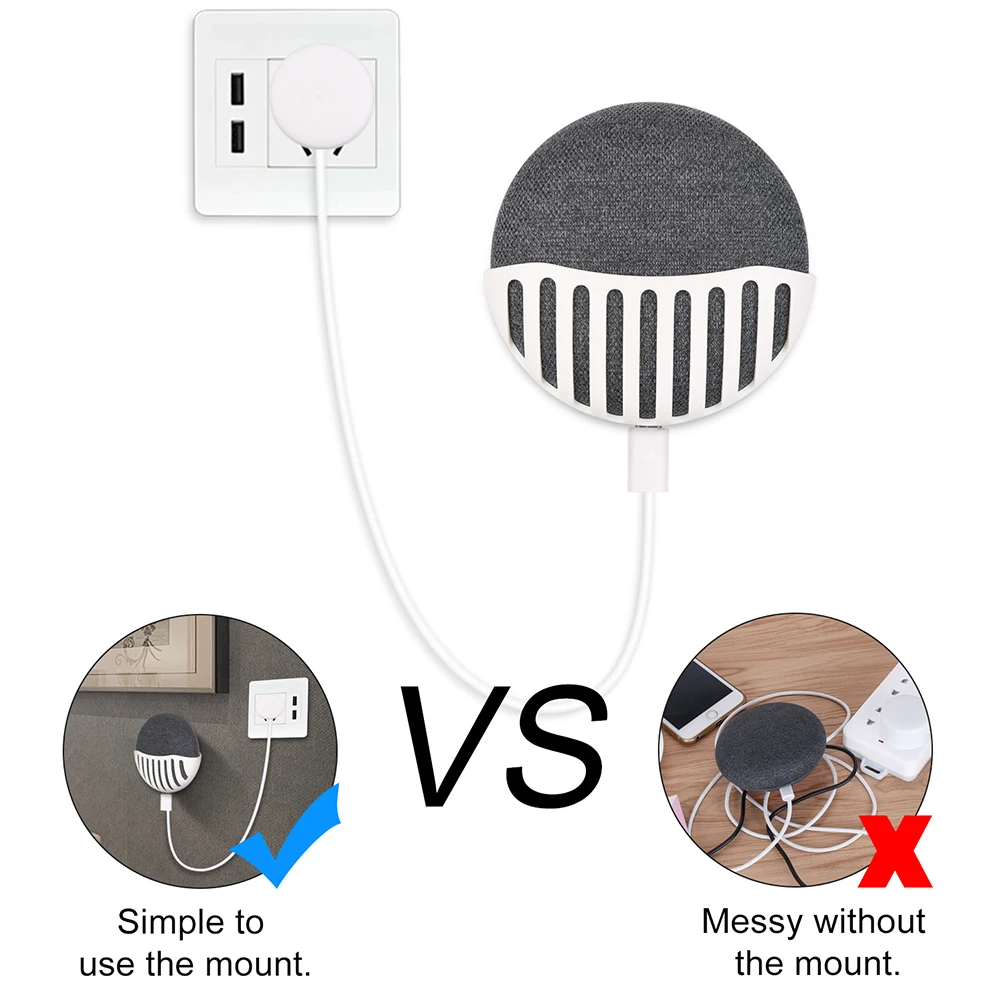 

Kitchen Easy Install Phone Accessories Stand Grip Wall Mount Holder Portable Hanger Organizer Plastic For Google Home Mini