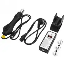 Новая 8858 паяльная станция 50-60 Гц Интеллектуальный светодиодный цифровой Воздушный пистолет Тепловая пушка с 3 насадками AC 110 В/220 В