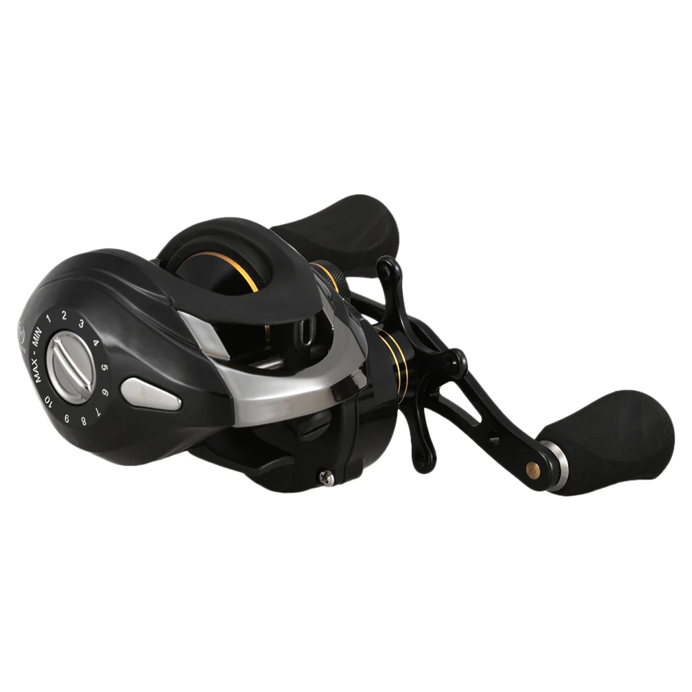 12+1 Ball Bearings Baitcasting Fishing Reel with 6.3:1 Gear Ratio 13.2LBs Max Drag Carp Fishing Bait Casting Reel Pesca