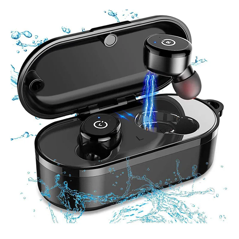 CLAITE TWS bluetooth5.0 наушники мини беспроводные IPX8 водонепроницаемая гарнитура в ухо