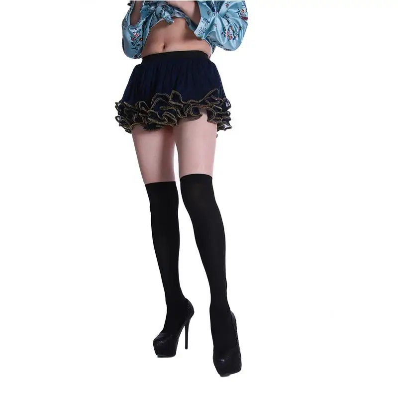 1Pair Autumn Women Girls Over Knee Sock Solid Color Thigh High Stocking Black Sexy Slim Party Costume Knee High Socks 1Pair Autumn Women Girls Over Knee Sock Solid Color Thigh High Stocking Black Sexy Slim Party Costume Knee High Socks