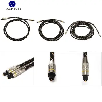

1m/2m/3m Digital Optical Audio Cable Fiber Toslink Male Optic Cord Nylon Braided OD6.0 Toslink Cable for CD/DVD/VCR/MINI Disc
