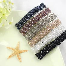Корейская Мода Bling Full Crystal beads металлические заколки для волос ручной работы заколка Шпилька Украшения для волос
