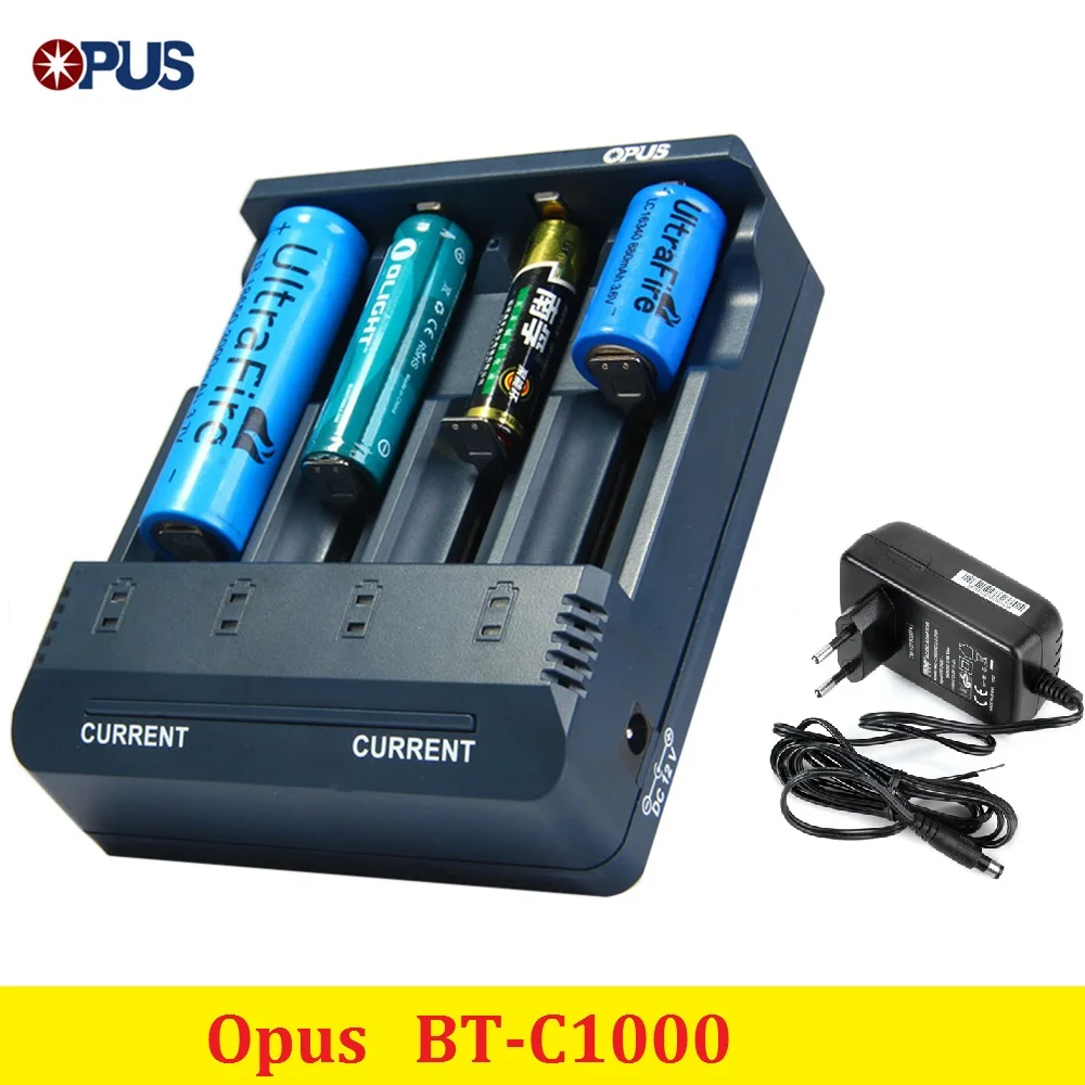 Оригинальный Opus BT C1000 цифровой Интеллектуальный 4 слота зарядное устройство