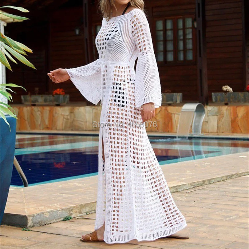 crochet swim cover up dress