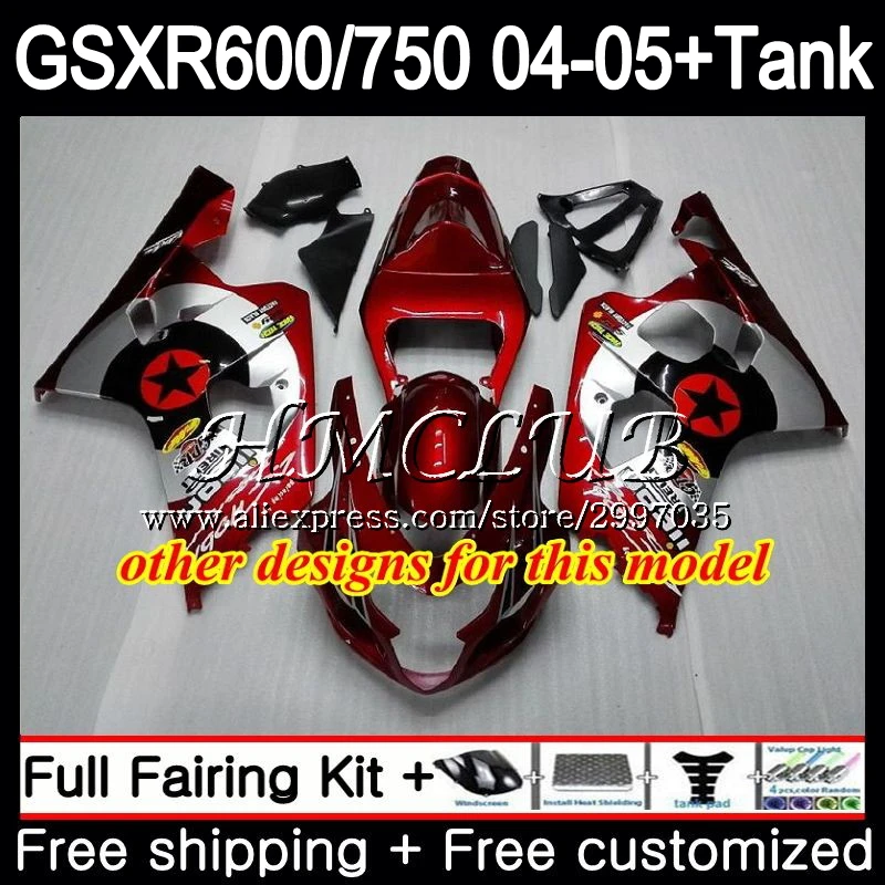 Lucky Strike + бак для SUZUKI GSXR 600 750 GSX R750 R600 2004 2005 27HC. 15 K4 GSXR600 04 05 GSXR750