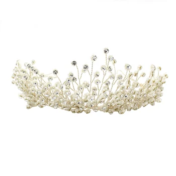 

1PC Bridal Crown Headdress Shining Rhinestone Party Generous Wedding Festival Head Hair Decor Band Ornament Hoop