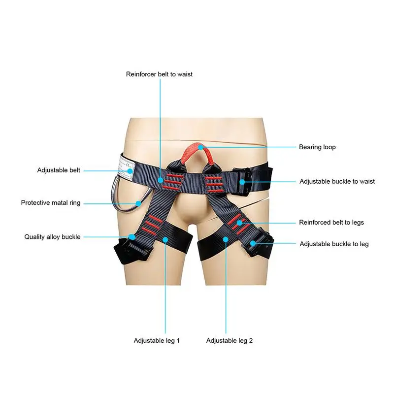 Ремень безопасности наружная скалолазание пояс для альпинизма половина тела Защита жгут Тип горные пояса брюки спасательные инструменты