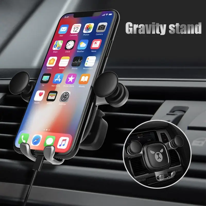 

Car Phone Holder Universal 4-6 inch Mobile Phone Holder Car Air Vent Mount For iPhone Samsung Gravity Car Holder Bracket