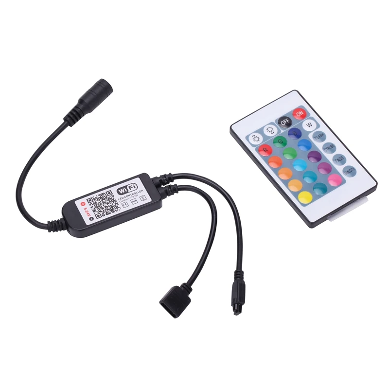 

Led Lights With Wifi Intelligent Controller 24 Keys + Rgbw Mobile Phone Control Remote Control Control