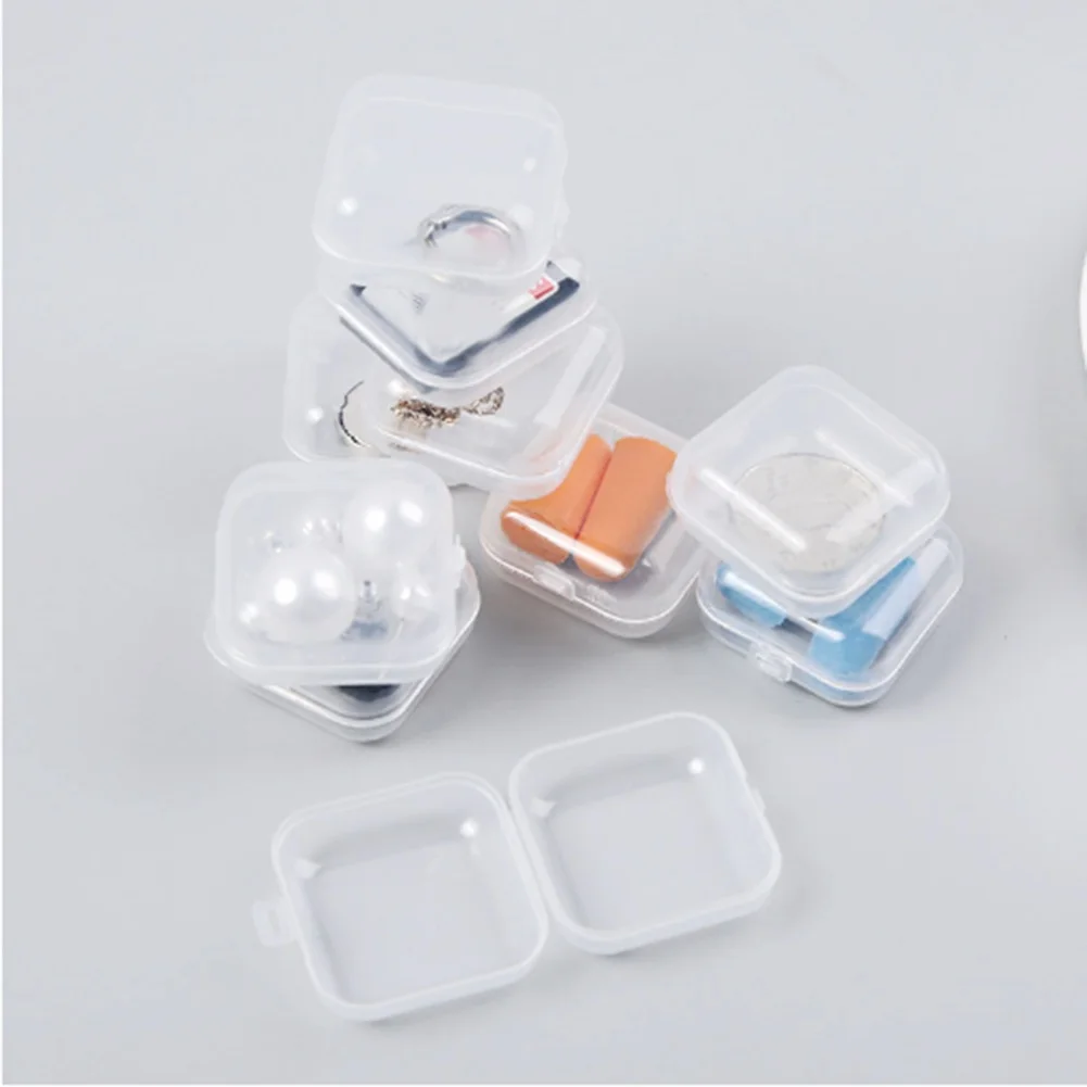 10Pcs Portable Clear Plastic Mini Jewelry Organizer Case Multifunction Travel Jewelry Box Holder Women Gift Boxes For Jewelry