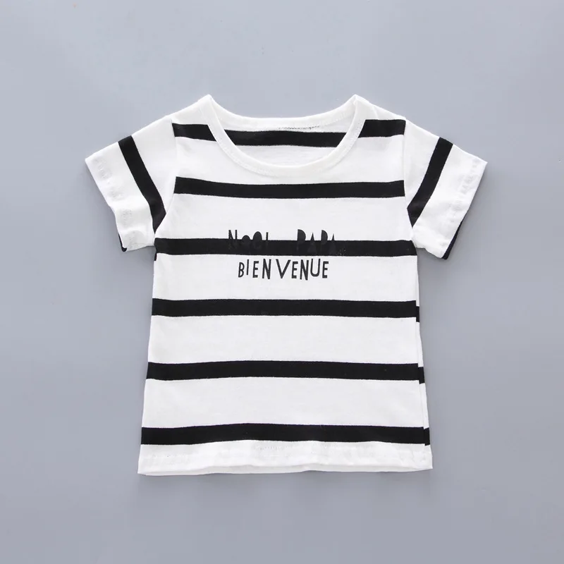 Summer Kids Fashion Clothes Children Boys Girls Striped T-shirt Overalls 2Pcs/Set Baby Cotton Clothing Sets Toddler Tracksuits