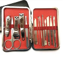 Компанией dhl 100 комплекты 13 в 1 шт инструментов для ногтей комплект для стрижки, уход за ногтями Набор, педикюр, ножницы, пинцет, Ножи утилита палочка для ушей, маникюрный набор