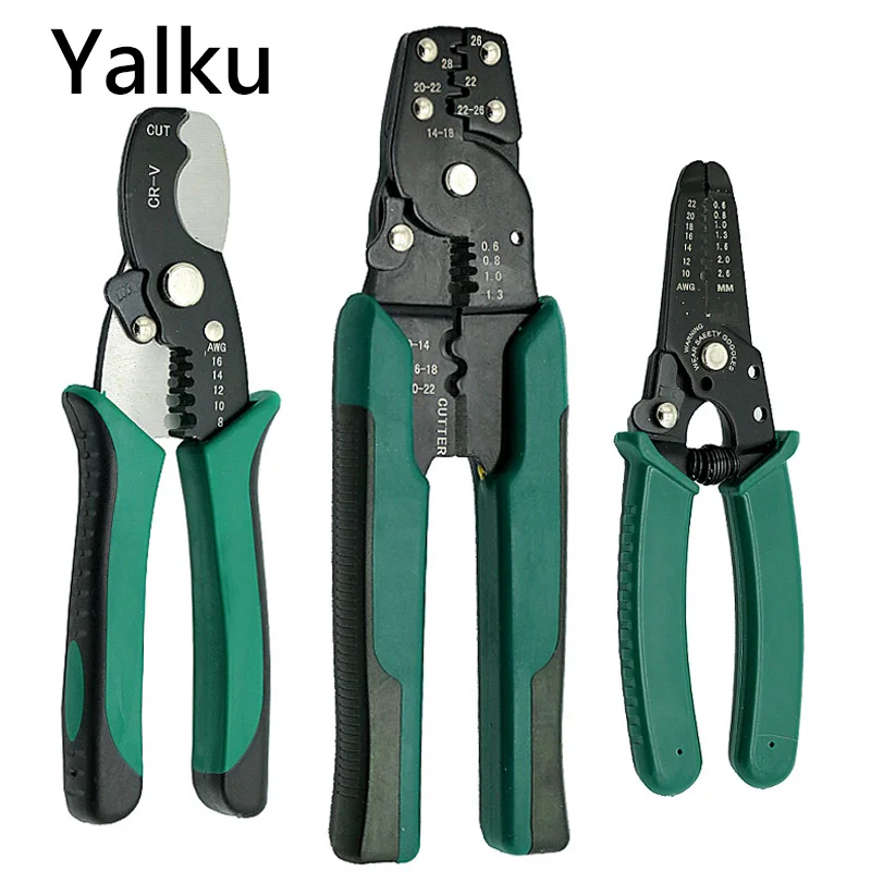 

Yalku Hand Tool Pliers Wire Stripper Crimping Tool Pliers Wire Cutter Hand Tool Crimping Cutting Multitool Mini Stripping Pliers