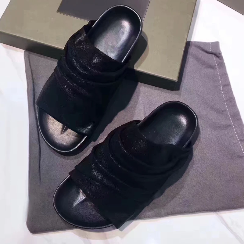 Sommer Pic Gefaltetes Schuhe Wohnungen Außerhalb Sexy Retro Leder Hausschuhe As Festes Frau Heißer 2018 Faul Gemütliche 5UYqZ